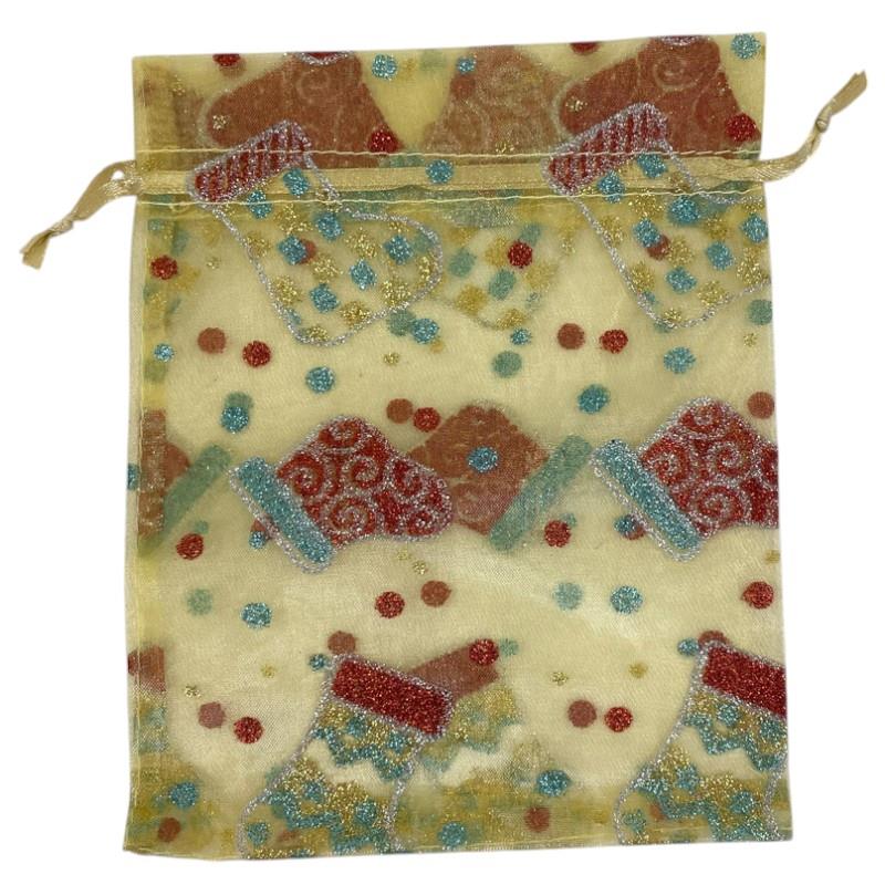 Xmas Stocking Pouch 12x15cm 10pk