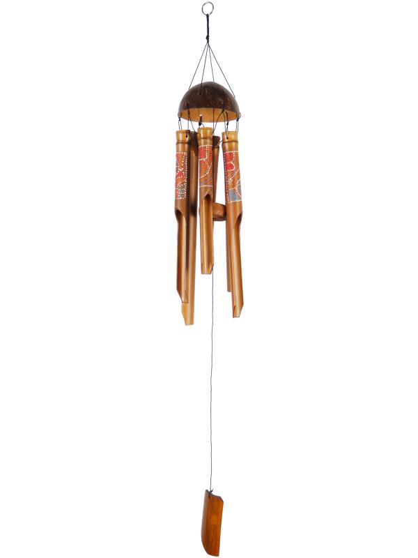 6 Tube Indonesian Dot Design Bamboo Wind Chime