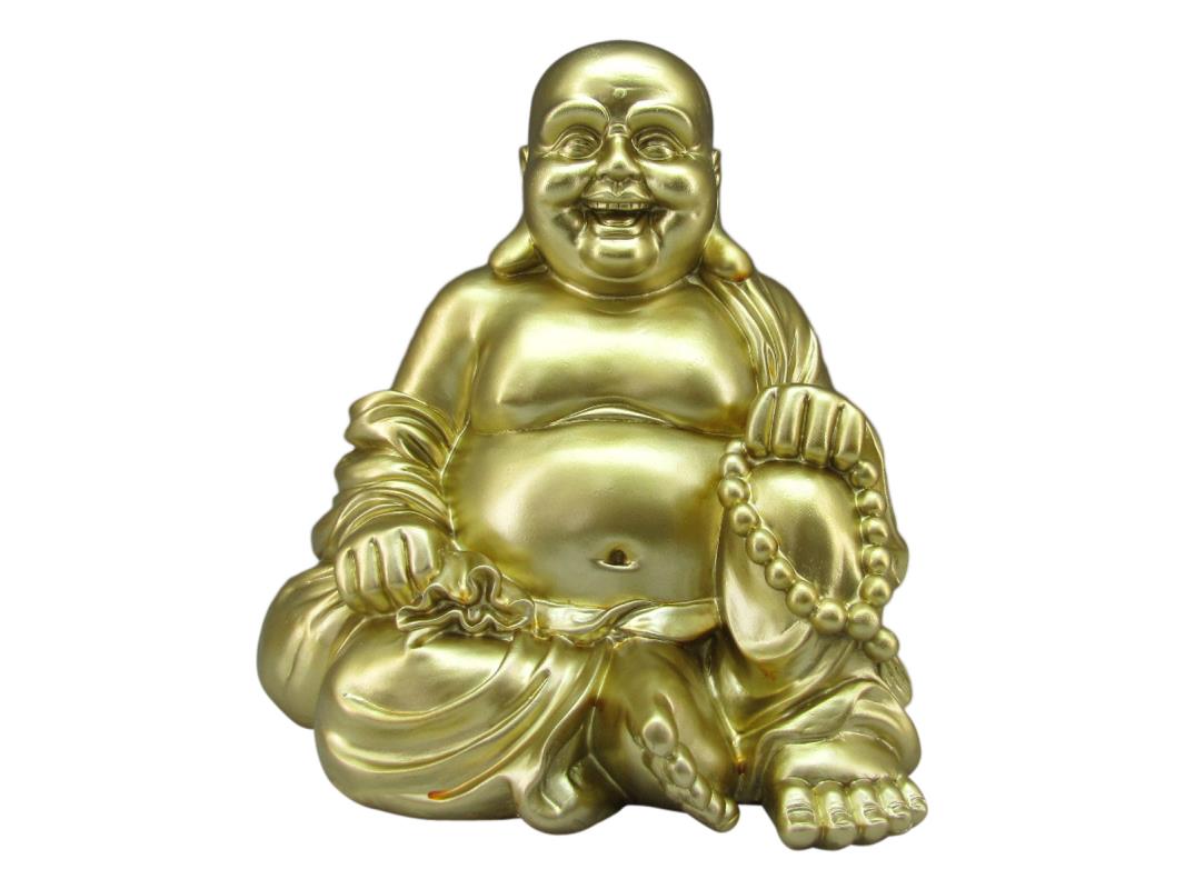 30cm Lucky Happy Buddha in Gold Colour