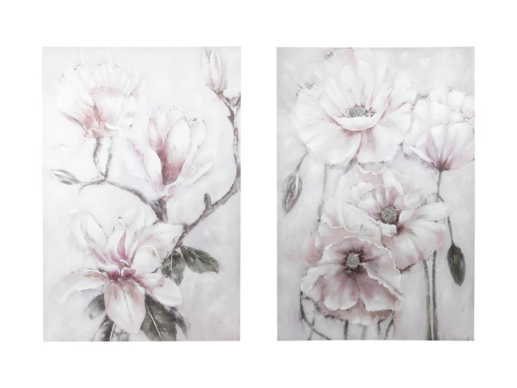 80x120cm Pink Floral Canvas