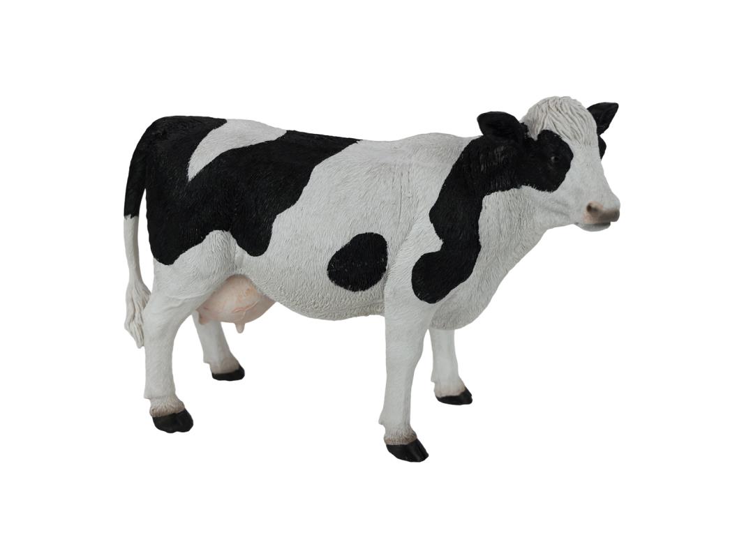 34cm Standing Black & White Cow