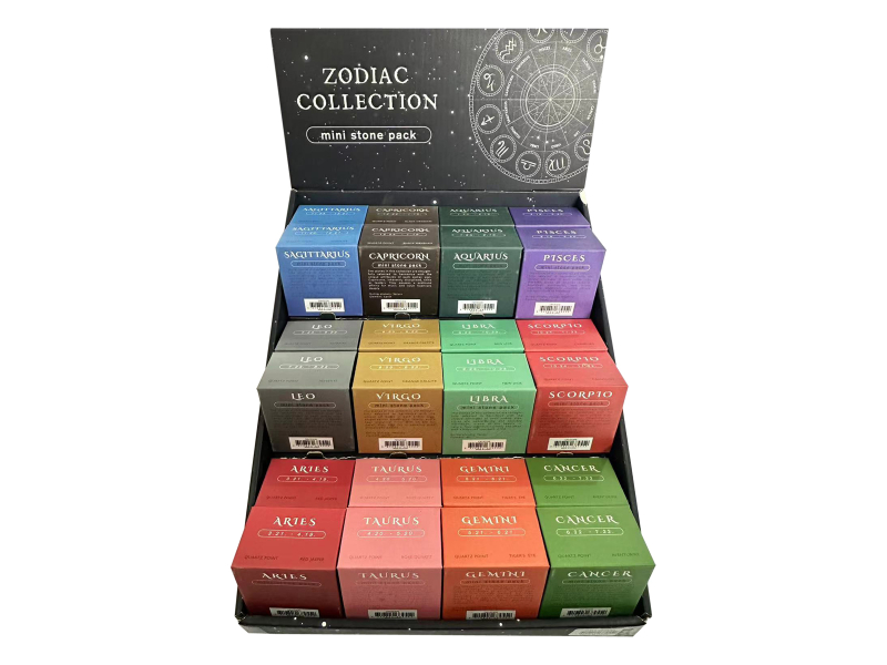 Zodiac Lucky Gemstone Pack 12 Asstd