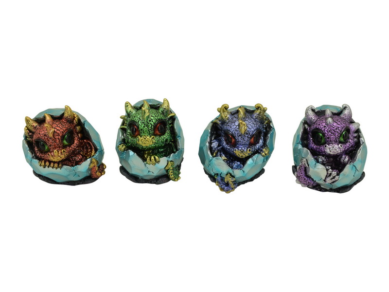 6cm Baby Dragon Hatchlings 4 Asstd