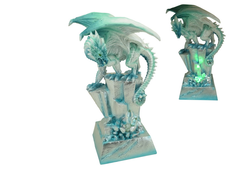 16cm Guardian Ice Dragon with Light Up Crystal Lair
