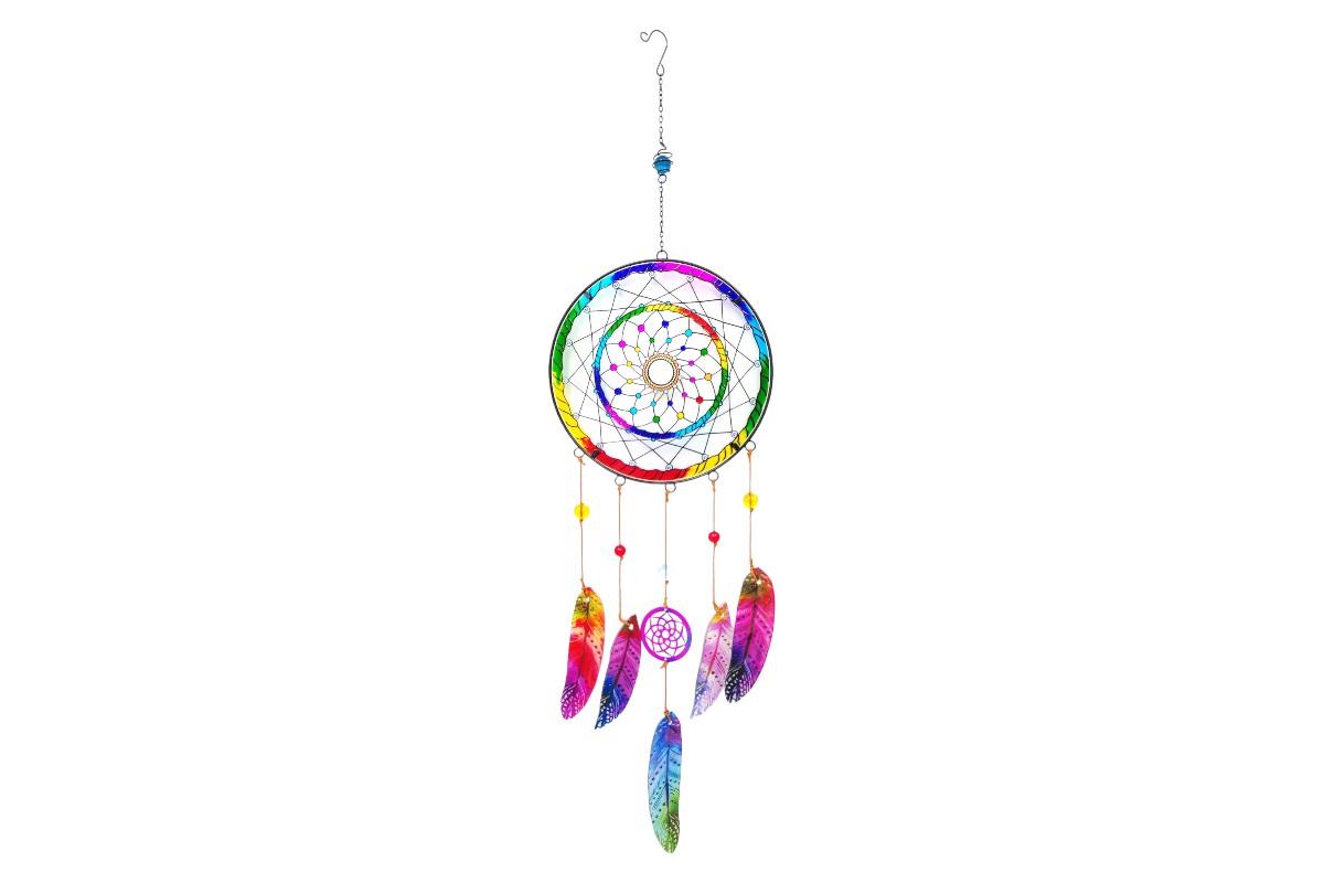 Glass Dream Catcher Mobile Chime