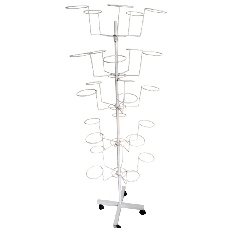 160cm White Metal Hat Stand