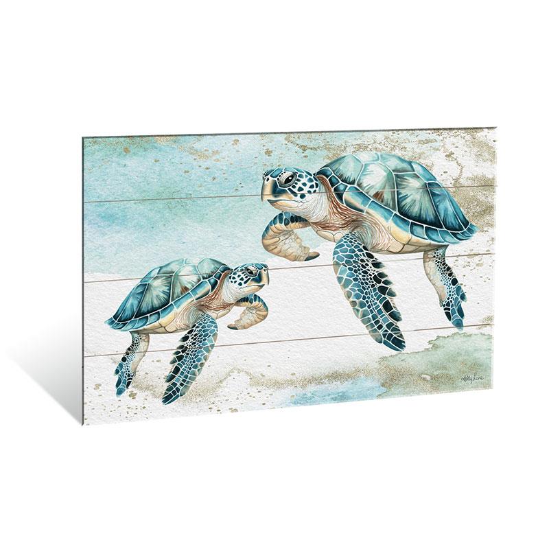 40x60 Wall Art with Turtle Design by Kelly Lane
