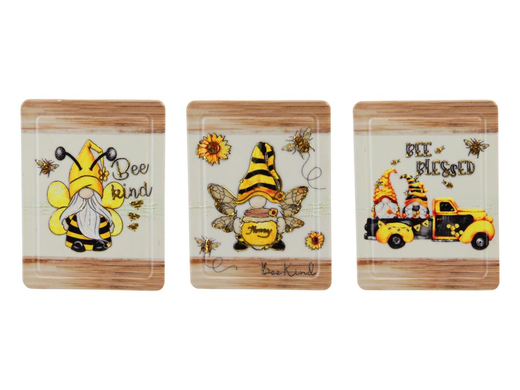 6x8cm Bee Magnet 3 Asstd