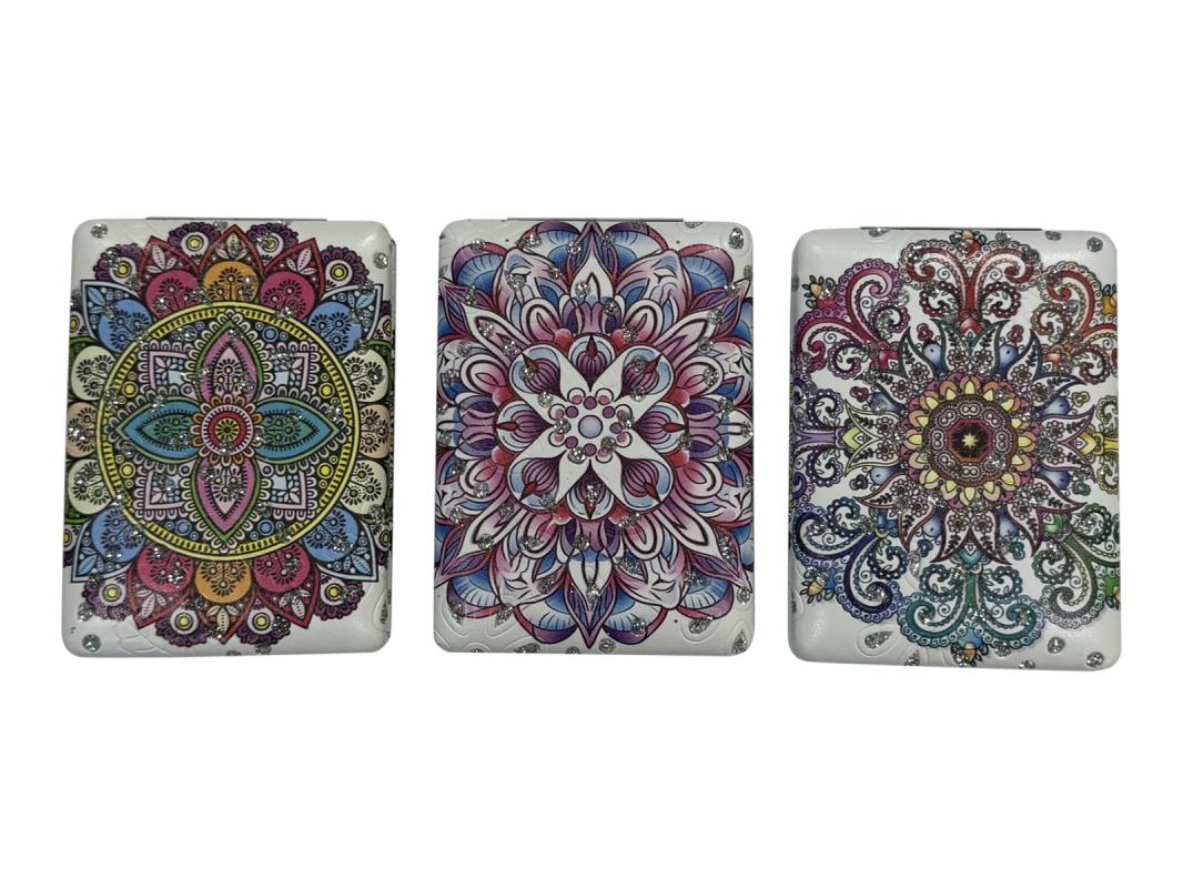 8x6cm Rectangle Mirror with Mandala Pattern 3 Asstd