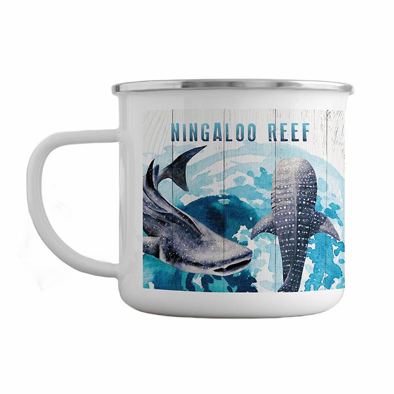 8cm Enamel Mug Whale Shark by Kelly Lane