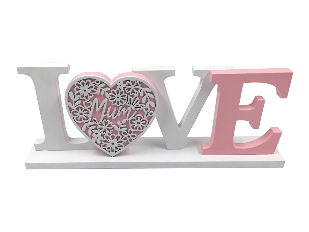 40x16cm Love Plaque with Mum Wording