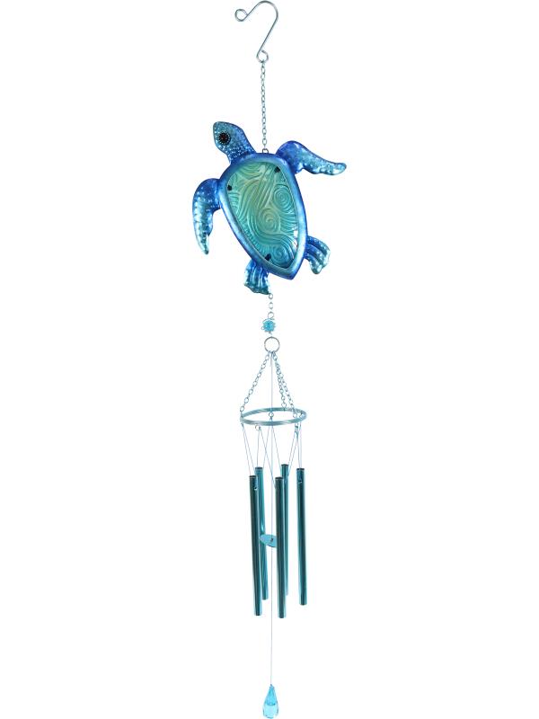 97cm Glass/Metal Turtle Wind Chime