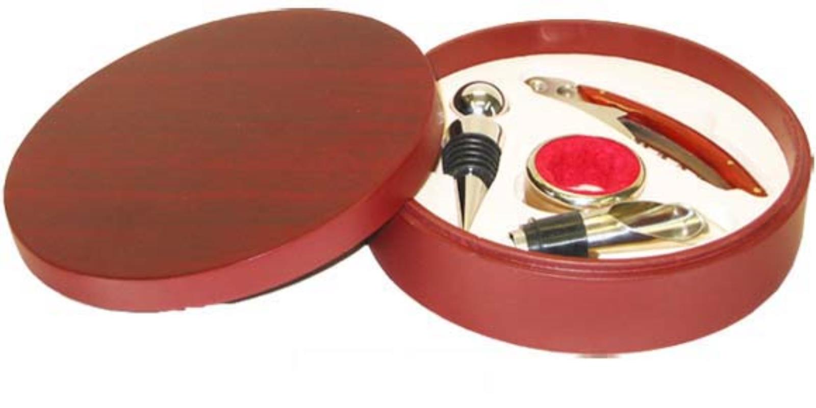 Red Round Wine Accessories Boxed Set