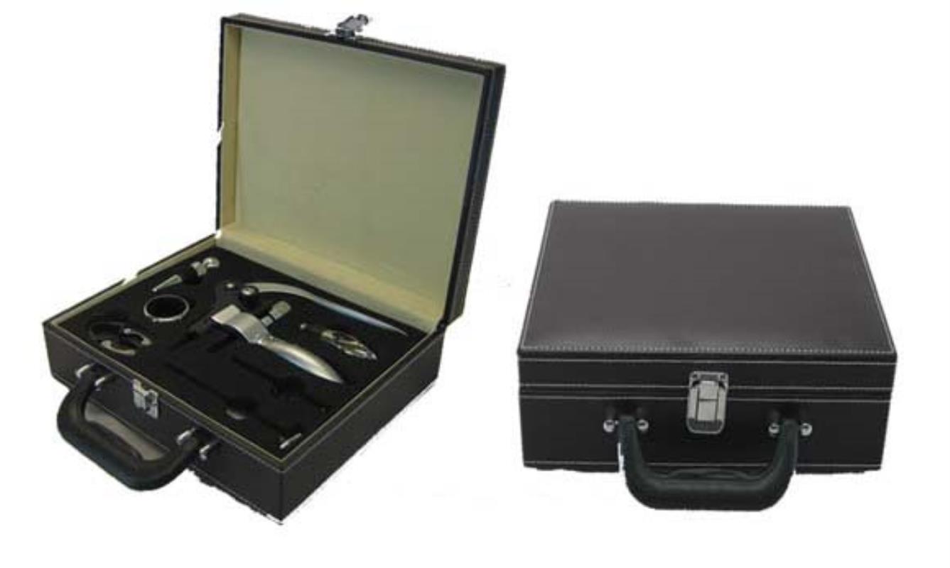 Leather Wine Accessories Boxed Set