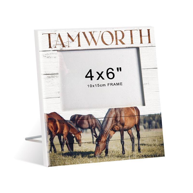 20x20cm (6x4" Photo) Landscape Photo Frame Horses