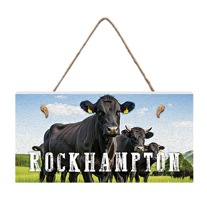 15x30cm Hanging Plaque Mdf Cow Pastures