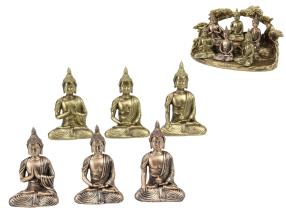 9cm Rulai Buddha In Bronze Finish 3 Asstd