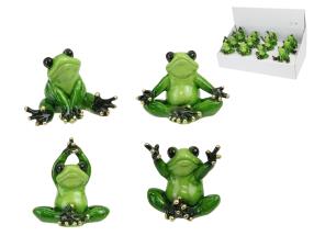 12cm Marble Frog Garden Stake 4 Asstd (12=Free Display)