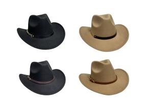 Cowboy Fashion Hat 4 Asstd