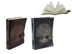 8x6" Leather Tree Of Life Journal 2 Asstd 18x13cm