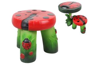 25cm Ladybug Garden Stool