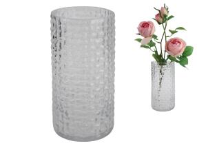 20x11cm Clear Glass Woven Vase