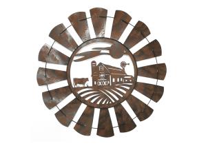 54cm Country Scene Windmill Wall Art